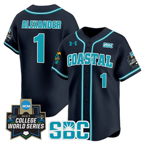 Men's Coastal Carolina Chanticleers #1 Sebastian Alexander 2025 World Series Vapor Premier Limited Jersey All Stitched