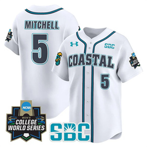 Men's Coastal Carolina Chanticleers #5 Walker Mitchell 2025 World Series Vapor Premier Limited Jersey All Stitched