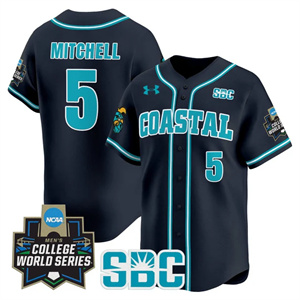 Men's Coastal Carolina Chanticleers #5 Walker Mitchell 2025 World Series Vapor Premier Limited Jersey All Stitched