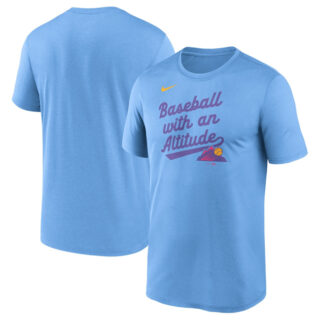 Men's Colorado Rockies Light Blue 2025 City Connect Team Phrase Legend Performance T-Shirt