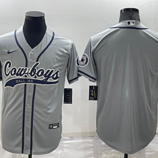 Men's Dallas Cowboys Blank Grey Stitched Jersey