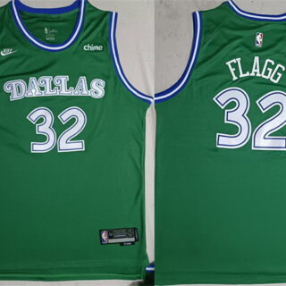 Men's Dallas Mavericks #32 Cooper Flagg Green 2025 Classic Edition Stitched Basketball Jersey