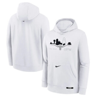 Men's Dallas Mavericks White 2024 25 City Edition Fleece Club Pullover Hoodie
