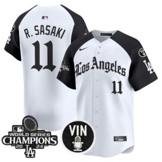 Men's Dodgers 2025 LA Gothic Style Vapor Premier Limited Jersey All Stitched Roki Sasaki #11
