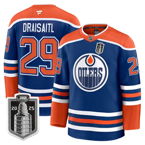 Men's Edmonton Oilers 2025 Stanley Cup Final Premium Jersey All Stitched #29 Leon Draisaitl