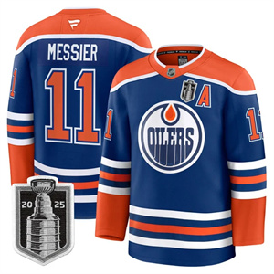 Men's Edmonton Oilers 2025 Stanley Cup Final Premium Jersey All Stitched #11 Mark Messier