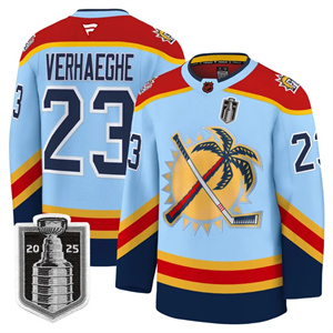 Men's Florida Panthers 2025 Stanley Cup Final Premium Jersey All Stitched #23 Carter Verhaeghe