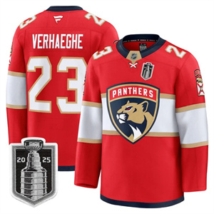 Men's Florida Panthers 2025 Stanley Cup Final Premium Jersey All Stitched #23 Carter Verhaeghe
