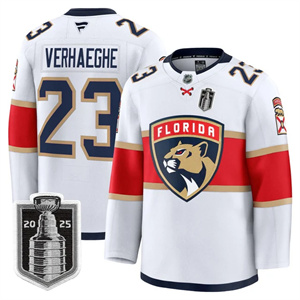 Men's Florida Panthers 2025 Stanley Cup Final Premium Jersey All Stitched #23 Carter Verhaeghe