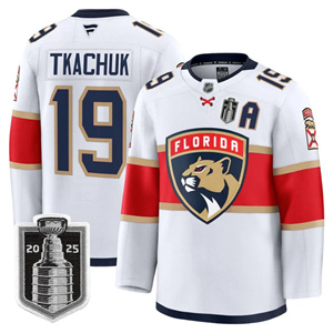 Men's Florida Panthers 2025 Stanley Cup Final Premium Jersey All Stitched Matthew Tkachuk
