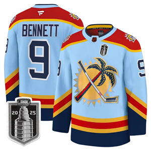 Men's Florida Panthers 2025 Stanley Cup Final Premium Jersey All Stitched #9 Sam Bennett