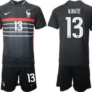Men's France #13 Kanta Black Home Soccer Jersey Suit