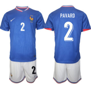 Men's France #2 Benjamin Pavard Blue 2024-25 Home Soccer Jersey