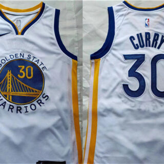 Men's Golden State Warriors #30 Stephen Curry White Stitched Basketball Jersey