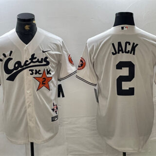 Men's Houston Astros #2 Alex Bregman Cream Cactus Jack Vapor Premier Limited Stitched Baseball Jersey
