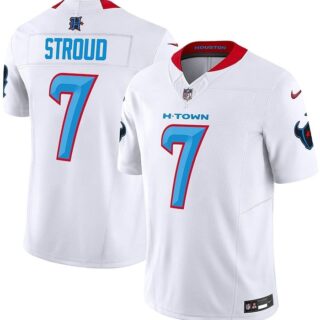 Men's Houston Texans Active Player Custom White 2024 F.U.S.E. Limited Stitched Jersey