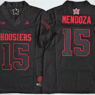 Men's Indiana Hoosiers #15 Fernando Mendoza Black F.U.S.E. Stitched Basketball Jersey