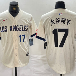 Men's Los Angeles Dodgers #17 ?????ƽ Cream Stitched Baseball Jerseys