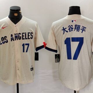 Men's Los Angeles Dodgers #17 ?????ƽ Cream Stitched Baseball Jerseys