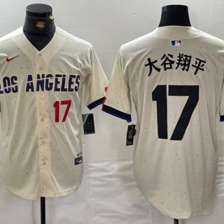 Men's Los Angeles Dodgers #17 ?????ƽ Cream Stitched Baseball Jerseys
