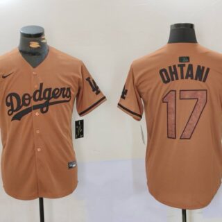 Men's Los Angeles Dodgers #17?????ƽ Brown Cool Base Stitched Baseball Jerseys