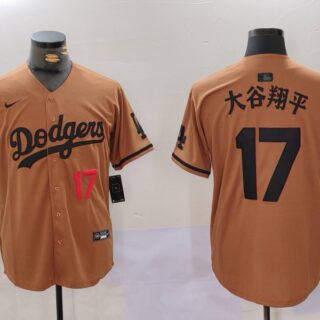 Men's Los Angeles Dodgers #17?????ƽ Brown Cool Base Stitched Baseball Jerseys
