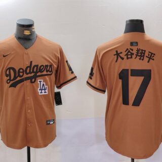 Men's Los Angeles Dodgers #17?????ƽ Brown Cool Base Stitched Baseball Jerseys