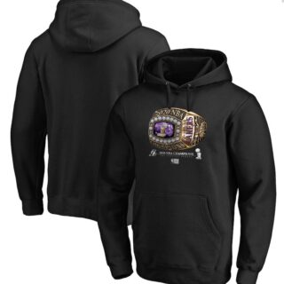 Men's Los Angeles Lakers Black 2020 NBA Finals Champions Bling Diamond Pullover Hoodie