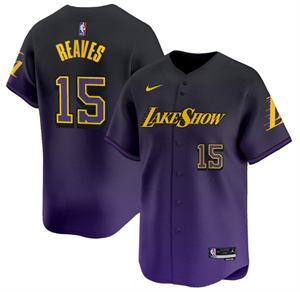 Men's Los Angeles Lakers 2024-25 City #15 Austin Reaves Vapor Baseball Jersey