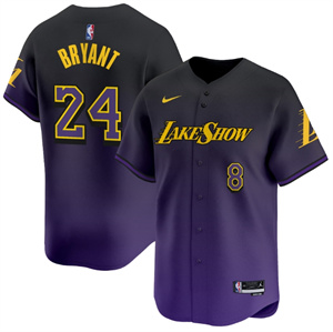 Men's Los Angeles Lakers 2024-25 City #24 Kobe Bryant Vapor Baseball Jersey