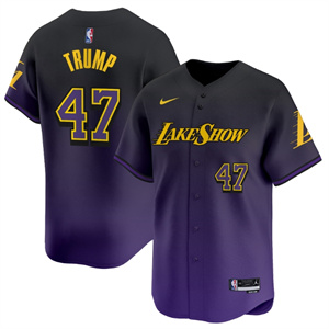 Men's Los Angeles Lakers 2024-25 City #47 Donald Trump Vapor Baseball Jersey