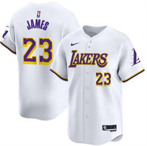 Men's Los Angeles Lakers Association LeBron James #23 Vapor Baseball Jersey
