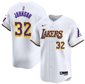 Men's Los Angeles Lakers Association Magic Johnson #32 Vapor Baseball Jersey