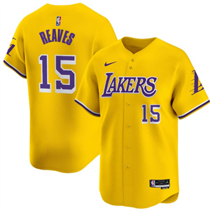 Men's Los Angeles Lakers Icon Austin Reaves #15 Vapor Baseball Jersey