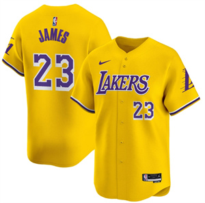 Men's Los Angeles Lakers Icon LeBron James #23 Vapor Baseball Jersey