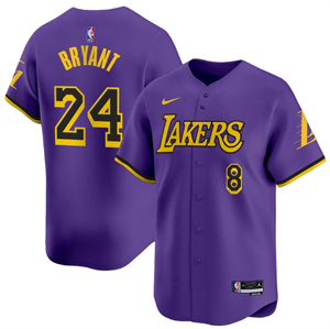 Men's Los Angeles Lakers Statement Kobe Bryant #24 Vapor Baseball Jersey