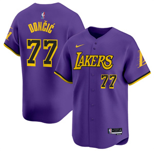Men's Los Angeles Lakers Statement Luka Doncic #77 Vapor Baseball Jersey