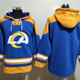 Men's Los Angeles Rams Blank 2022 Royal Super Bowl LVI Champions Pullover Hoodie
