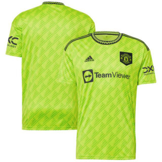 Men's Manchester United Blank 2022 23 Green Soccer Jersey