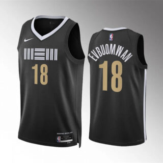 Men's Memphis Grizzlies #18 Tosan Evbuomwan Black 2023-24 City Edition Stitched Jersey