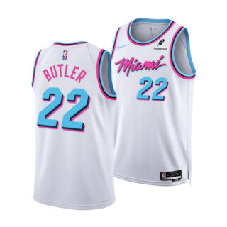 Men's Miami Heat #22 Jimmy Butler White 2024 25 City Edition Stitched Basketball Jersey