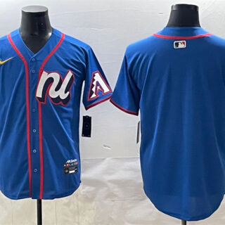 Men's National League Arizona Diamondbacks Blank Blue 2025 All-Star Edition Limited Stitched Baseball Jersey