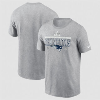 Men's New England Patriots Heather Gray 2025 AFC Champions Locker Room Trophy Collection Tall T-Shirt