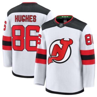 Men's New Jersey Devils Active Player Custom White 2024-25 Away Stitched Hockey Jersey