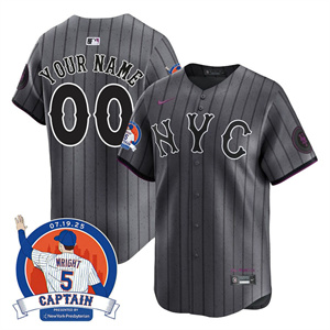 Custom Men's New York Mets David Wright Mets Legend Jersey V2 - All Stitched
