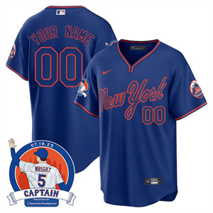 Custom Men's New York Mets David Wright Mets Legend Jersey V2 - All Stitched