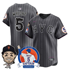 Men's New York Mets #5 David Wright David Wright Mets Legend Jersey V2 All Stitched