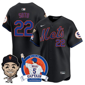 Men's New York Mets #22 Juan Soto David Wright Mets Legend Jersey V2 All Stitched
