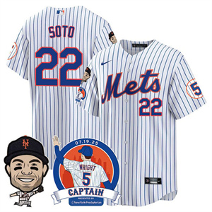 Men's New York Mets #22 Juan Soto David Wright Mets Legend Jersey V2 All Stitched