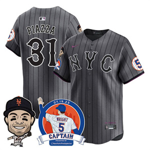 Men's New York Mets #31 Mike Piazza David Wright Mets Legend Jersey V2 All Stitched